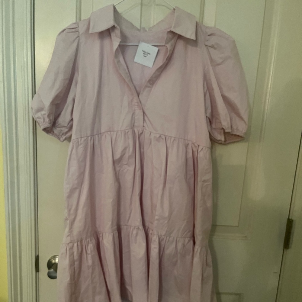 Medium womens TCEC pink cotton dress new with tags